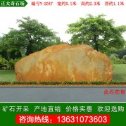  5.1米寬園林黃蠟石 刻字景觀石 編號Y-2547